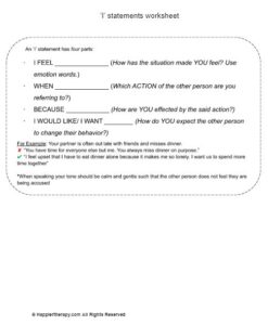 ‘I’ statements worksheet - HappierTHERAPY