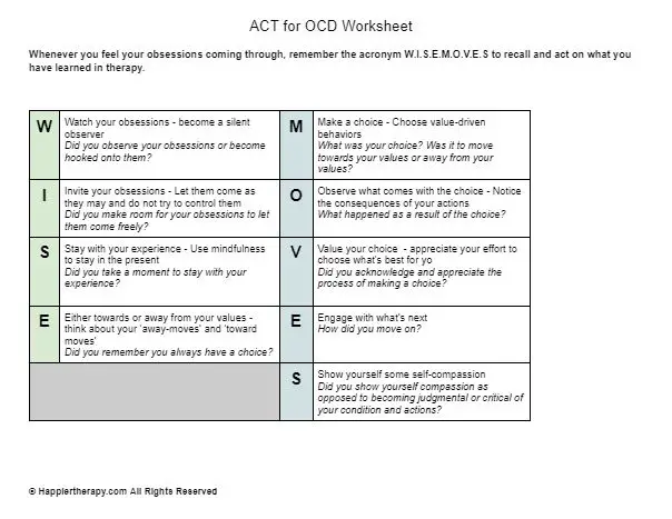 Ocd Treatment Worksheets Pdf