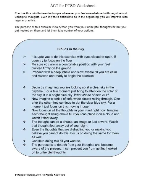 ACT For PTSD Worksheet | HappierTHERAPY