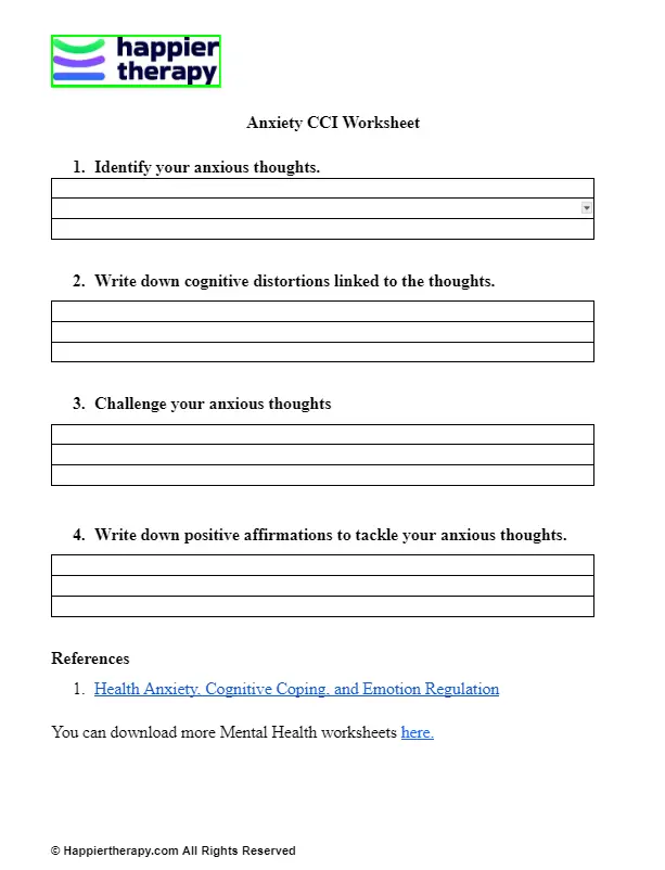 problem solving cci worksheet