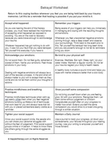 Betrayal Worksheet - HappierTHERAPY