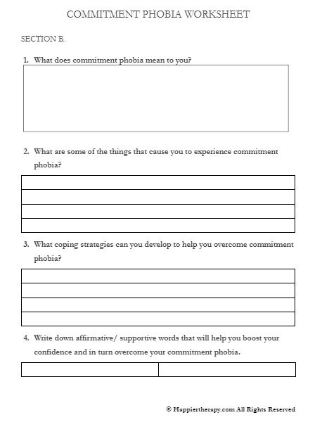 COMMITMENT PHOBIA WORKSHEET | HappierTHERAPY