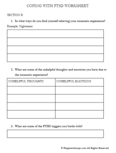 COPING WITH PTSD WORKSHEET. - HappierTHERAPY