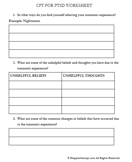 Cpt For Ptsd Worksheet 