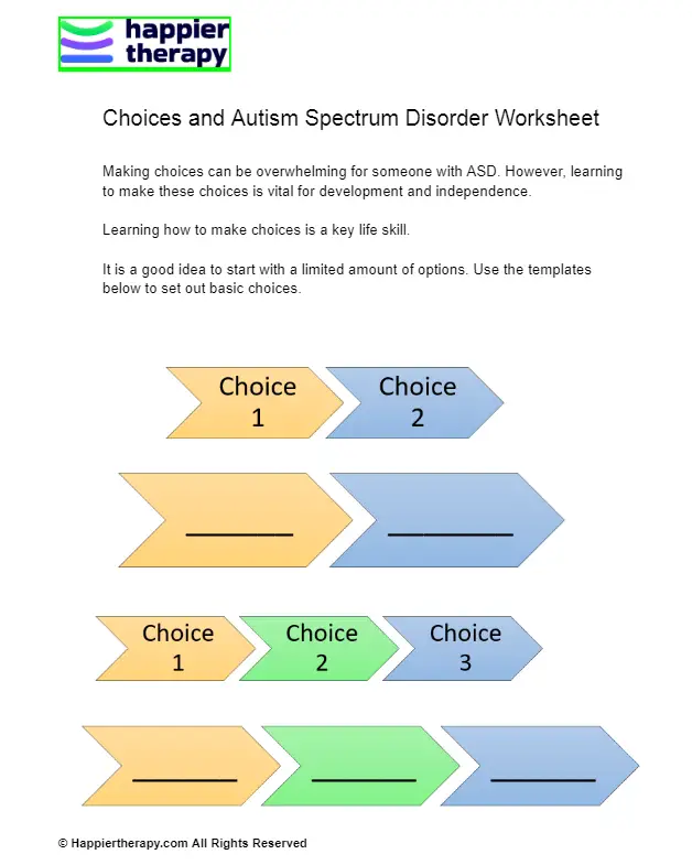 problem solving worksheets autism