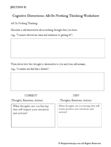 Cognitive Distortions: Predicting The Future Worksheet | HappierTHERAPY