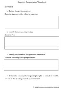 Cognitive Restructuring Worksheet HappierTHERAPY Cognitive Restructuring Worksheet HappierTHERAPY