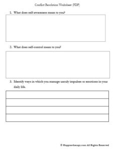 Conflict Resolution Worksheet (PDF) - HappierTHERAPY