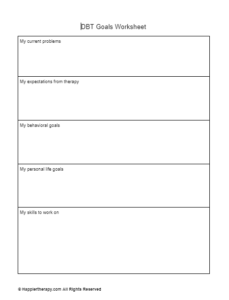 DBT Goal Setting Worksheet | HappierTHERAPY