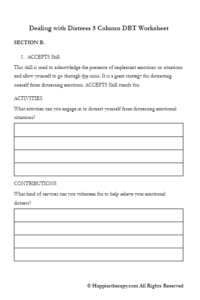 CBT emotions worksheet HappierTHERAPY