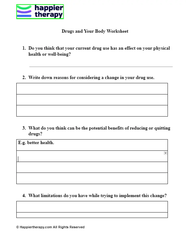 Drugs And Your Body Worksheet 