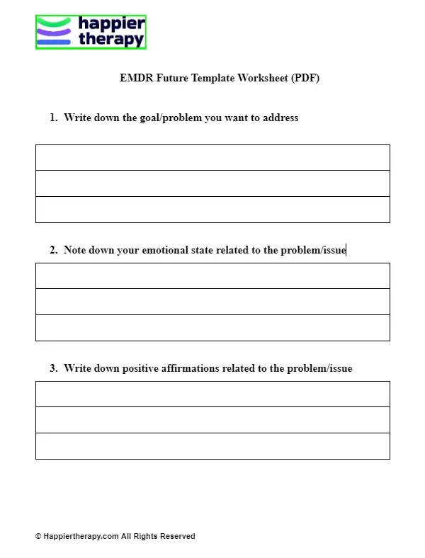 EMDR Future Template Worksheet (PDF) HappierTHERAPY