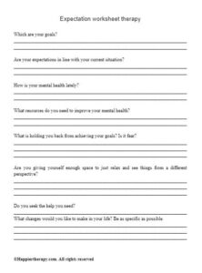 Setting Expectations Worksheet 