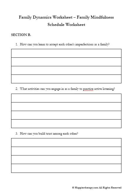 Family Relationships Worksheet | HappierTHERAPY