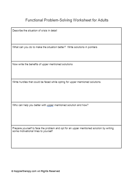 Therapy Worksheet For Paranoia HappierTHERAPY