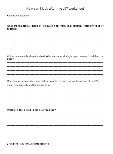 How Can I Look After Myself? Worksheet | HappierTHERAPY