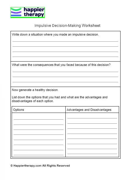 Decision Making Worksheets 11 Decision Making Worksheets For Teens