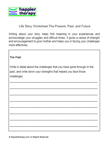 Life Story Worksheet: The Present, Past, And Future | HappierTHERAPY