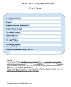 COPING WITH CHANGE MENTAL HEALTH WORKSHEET | HappierTHERAPY