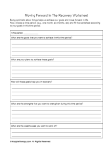 Building New Habits In Recovery Worksheet | HappierTHERAPY