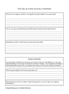 Mental health recovery plan worksheet - HappierTHERAPY