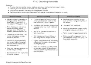 PTSD Grounding Worksheet - HappierTHERAPY