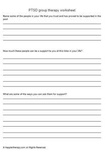 PTSD group therapy worksheet - HappierTHERAPY