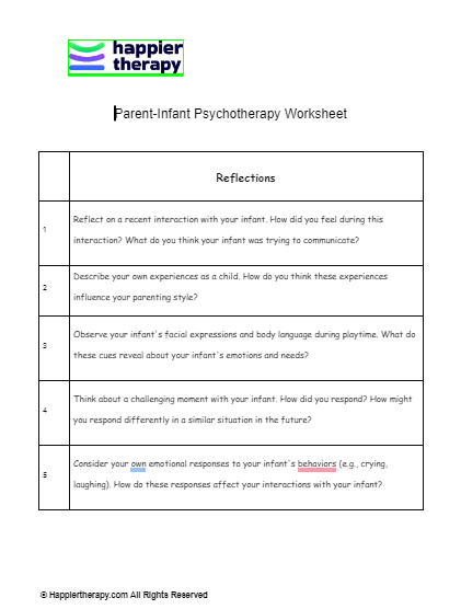 Parent-Infant Psychotherapy Worksheet | HappierTHERAPY