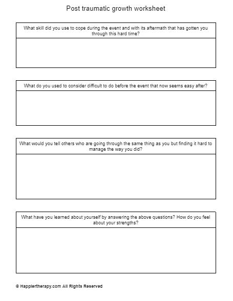 Post Traumatic Growth Worksheet | HappierTHERAPY