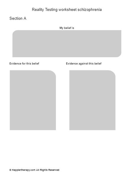 Reality Testing Worksheet Schizophrenia | HappierTHERAPY
