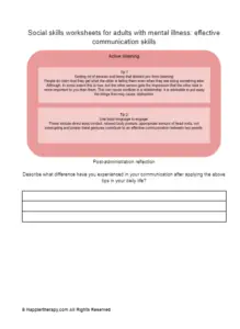 Free Assertive Communication Worksheet | HappierTHERAPY