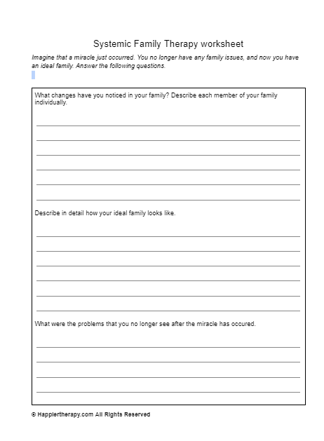 Systemic Family Therapy Worksheet | HappierTHERAPY