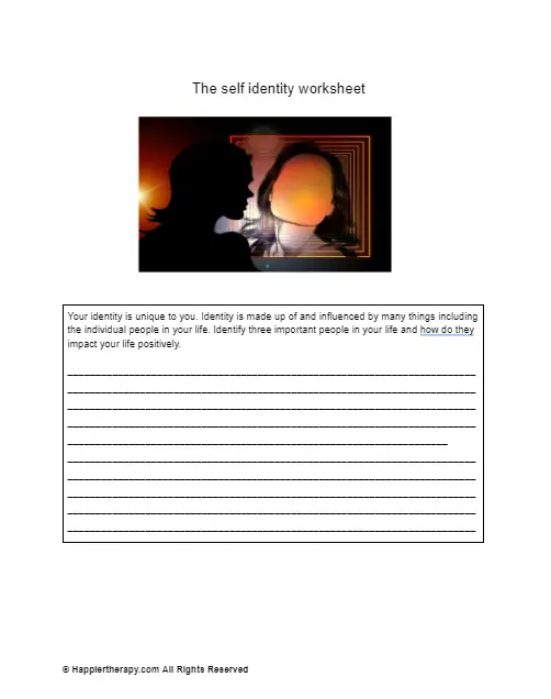 The Self Identity Worksheet | HappierTHERAPY