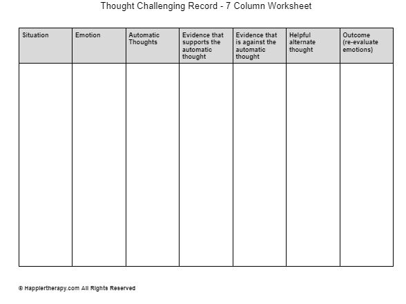 Mental Health Worksheets - HappierTHERAPY