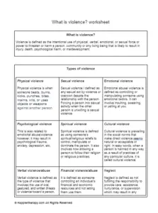 Gender-Based Violence Worksheet | HappierTHERAPY