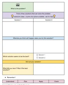 Problem Solving Skills Worksheet (for Kids) - HappierTHERAPY